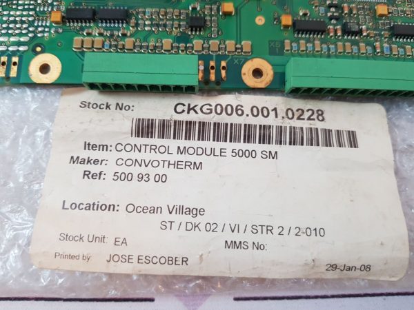 CONVOTHERM ST5000-SM CONTROL MODULE 5000 SM