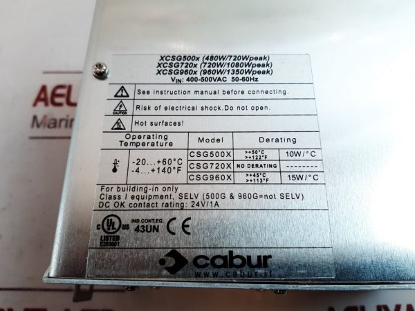 CABUR XCSG960C TRIPLE POWER SUPPLY