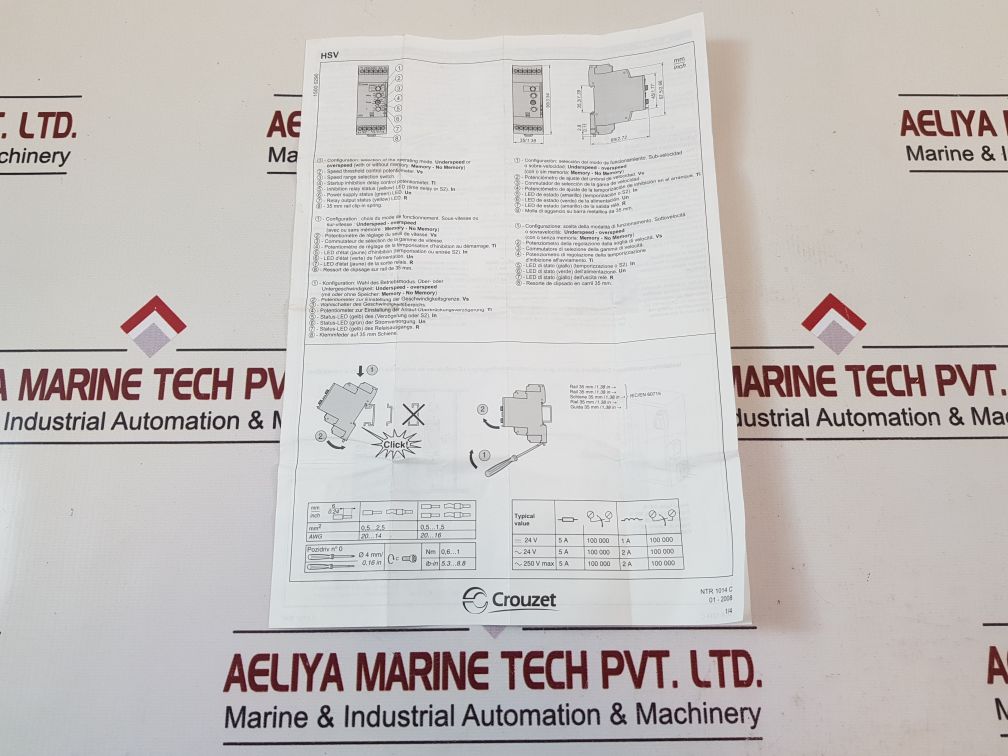 CROUZET HSV SPEED MONITORING RELAY