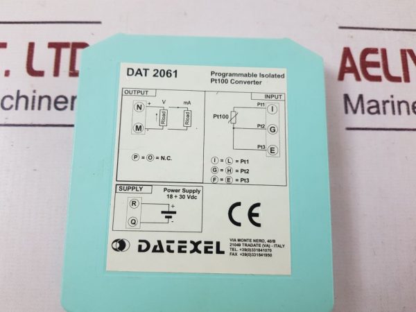 DATEXEL DAT 2061 PROGRAMMABLE ISOLATED CONVERTER PT100