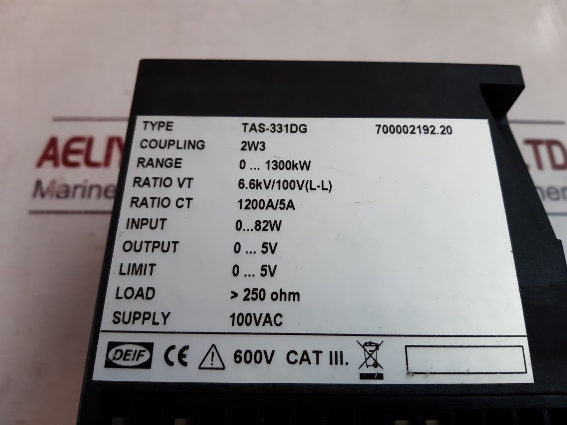 DEIF TAS-331DG SELECTABLE TRANSDUCER 700002192.20 - Image 5