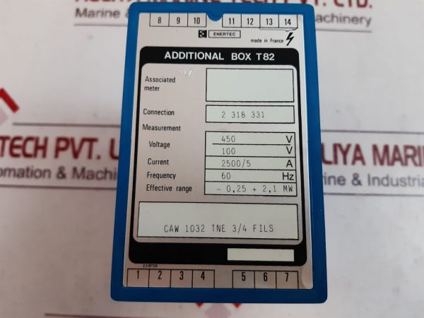 ENERTEC CAW 1032 TNE 3/4 FILS ADDITIONAL BOX T82
