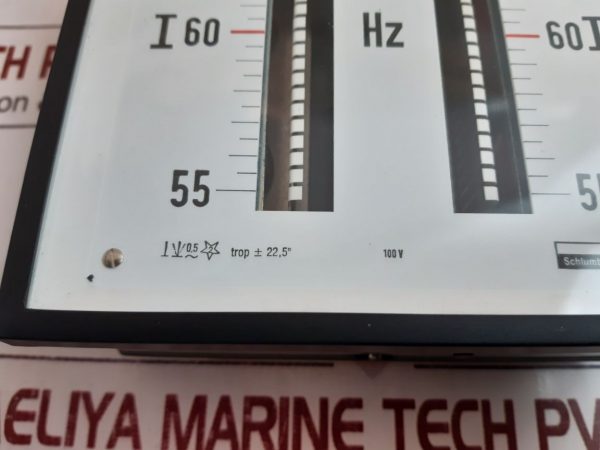 ENERTEC SCHLUMBERGER DOUBLE FREQUENCY METER 55-65 HZ