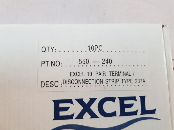 EXCEL 10 PAIR TERMINAL DISCONNECTION STRIP TYPE 237A