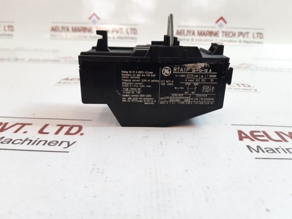GENERAL ELECTRIC RTA1P OVERLOAD RELAY 10-13A