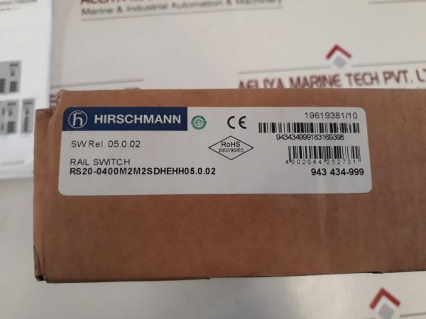 HIRSCHMANN RS20-0400M2M2SDHEHH05.0.02 INDUSTRIAL ETHERNET RAIL SWITCH