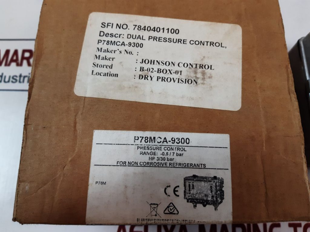 JOHNSON CONTROLS P78MCA-9300 PRESSURE CONTROL - Aeliya Marine