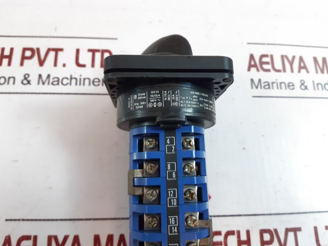 KRAUS & NAIMER C18 F-2541 POSITION ROTARY SWITCH 600VAC