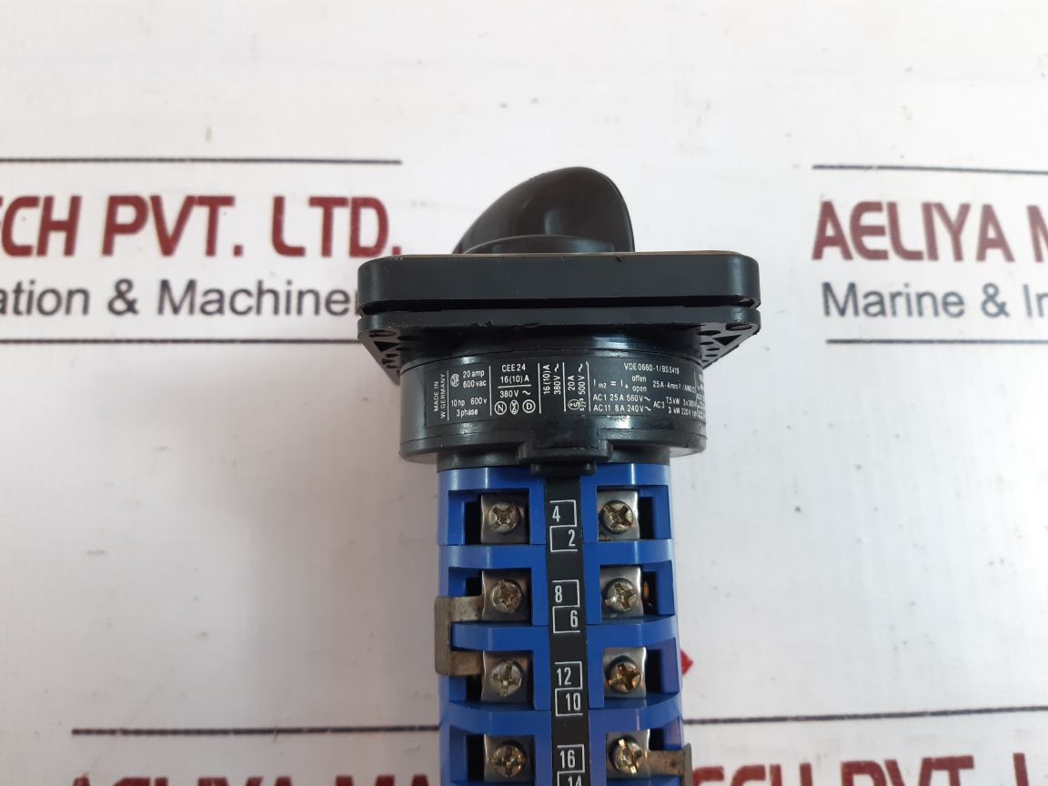 KRAUS & NAIMER C18 F-2541 POSITION ROTARY SWITCH 600VAC