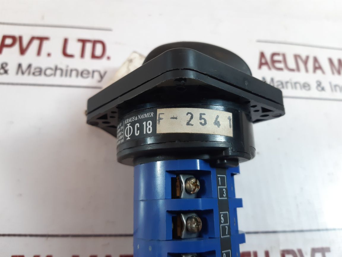 KRAUS & NAIMER C18 F-2541 POSITION ROTARY SWITCH 600VAC