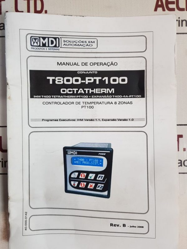 MDI T400 IHM TEMPERATURE CONTROL