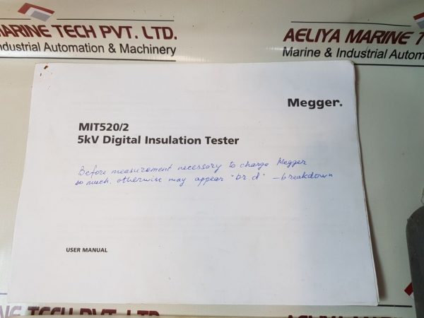 MEGGER MIT520/2 5KV DIGITAL INSULATION TESTER