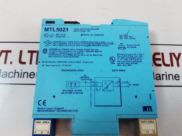 MTL MTL5021 SAFETY BARRIER EX95D2426