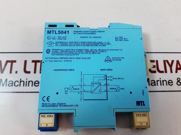 MTL MTL5041 REPEATER POWER SUPPLY 4/20MA