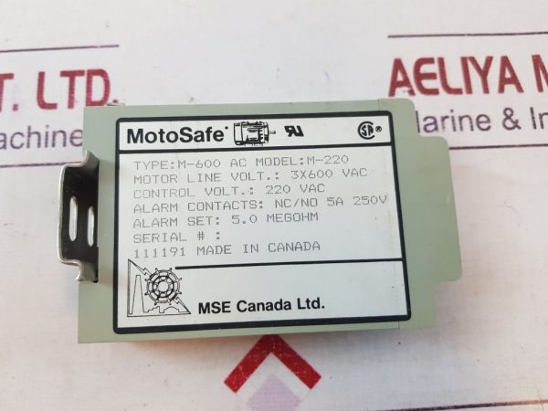 MSE M-600 RELAY 220 VAC