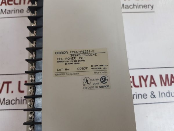 OMRON C500-PS221-E CPU POWER UNIT