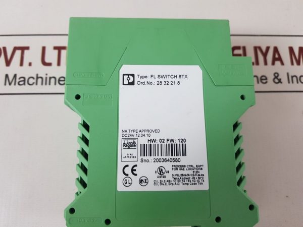 PHOENIX CONTACT 2832218 INDUSTRIAL ETHERNET SWITCH 8TX