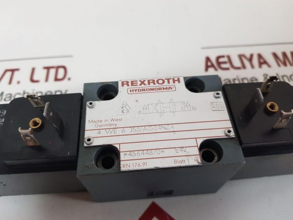 REXROTH 4 WE 6 J51/AG24NZ4 SOLENOID OPERATED DIRECTIONAL VALVE
