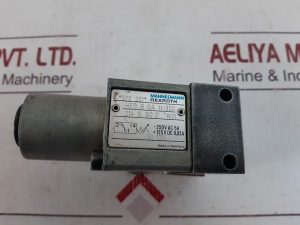 REXROTH MANNESMANN HED 8 0A 11/350 PRESSURE SWITCH 570 201