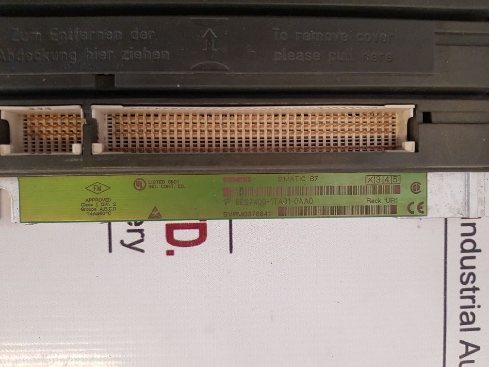 SIEMENS SIMATIC S7 6ES7400-1TA01-0AA0 RACK