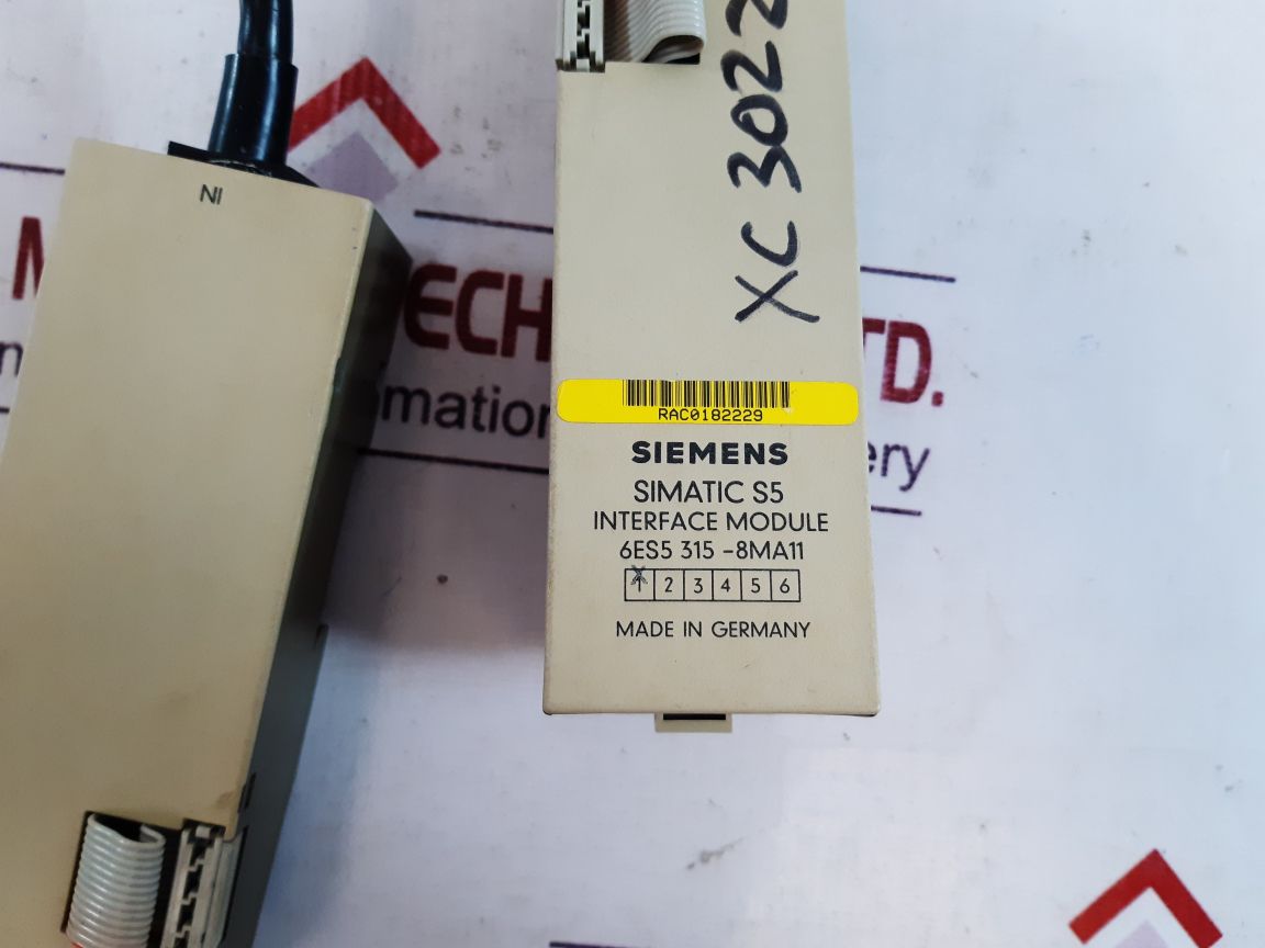 SIEMENS 6ES5 315 -8MA11 INTERFACE MODULE