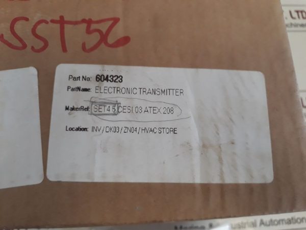 SPRIANO SST5 6 DIFFERENTIAL PRESSURE TRANSMITTER 0/30 BAR