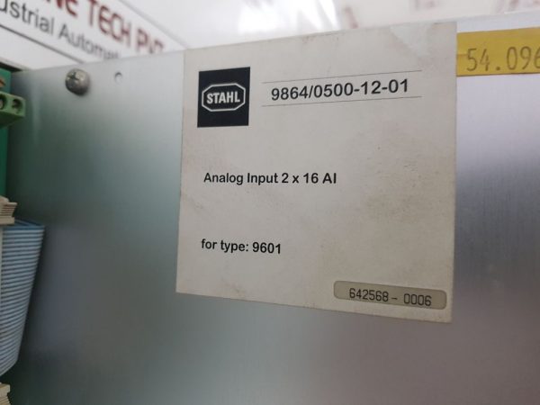 STAHL 9864/0500-12-01 RACK MODULE 9601