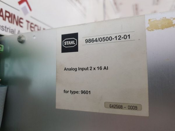 STAHL 9864/0500-12-01 RACK MODULE 9601