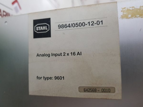 STAHL 9864/0500-12-01 ANALOG INPUT 2X16 AI