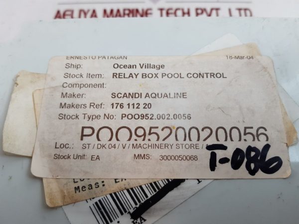 SCANDI AQUALINE RELAY BOX POOL CONTROL POO952.002.0056