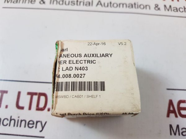 SCHNEIDER ELECTRIC / TELEMECANIQUE LADN403 AUXILIARY CONTACT BLOCK