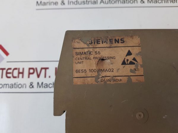 SIEMENS 6ES5 100-8MA02 CENTRAL PROCESSING UNIT