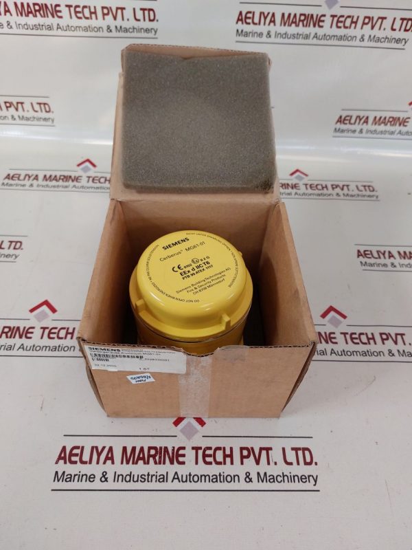 SIEMENS CERBERUS MG61-01 YELLOW GAS DETECTOR HOUSING ALUMINIUM