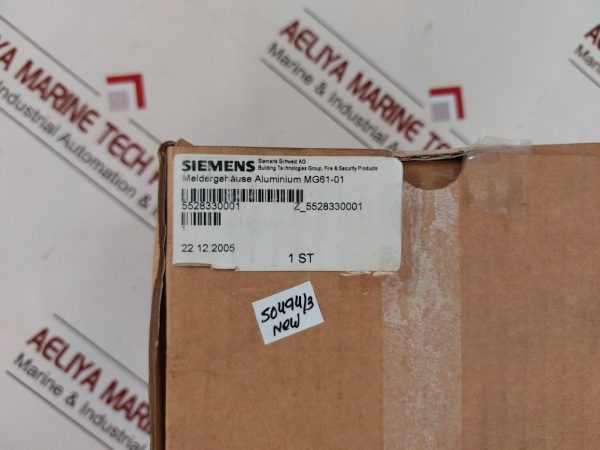 SIEMENS CERBERUS MG61-01 YELLOW GAS DETECTOR HOUSING ALUMINIUM