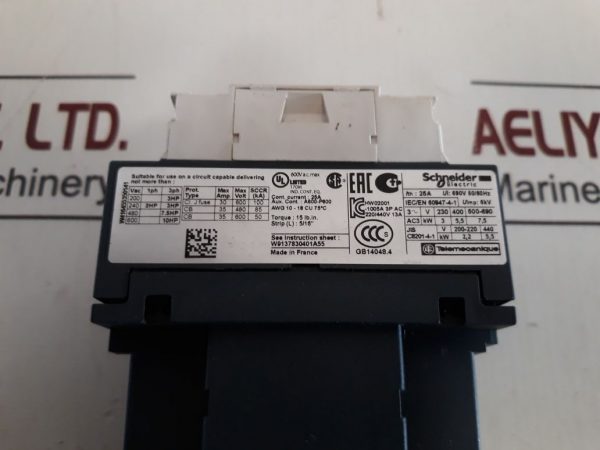 TELEMECANIQUE SCHNEIDER ELECTRIC LC1D12 CONTACTOR W416455350141