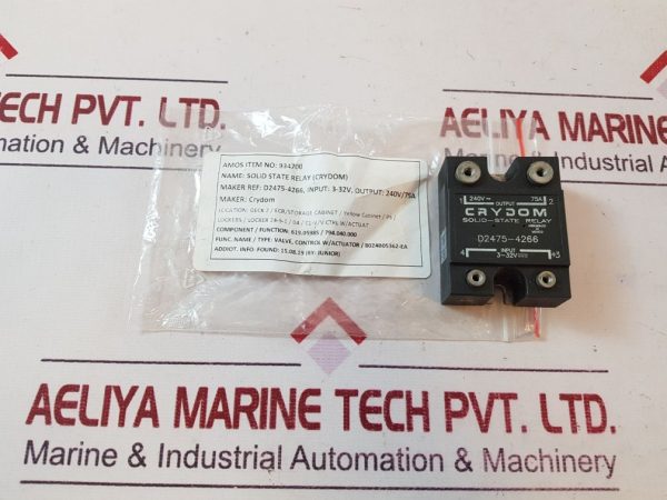 CRYDOM D2475-4266 SOLID STATE RELAY