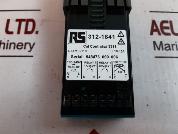CAL CONTROLS RS 312-1841 TEMPERATURE CONTROLLER