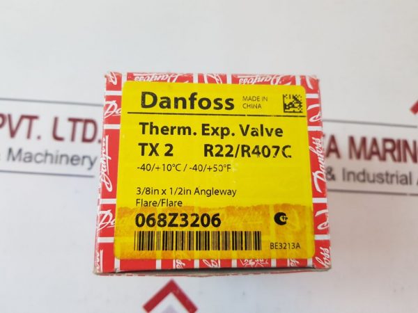 DANFOSS TX2 R22 R407C THERMOSTATIC EXPANSION VALVE