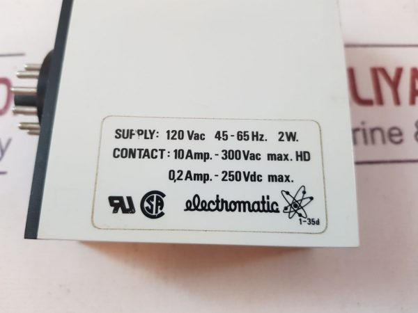ELECTROMATIC S-SYSTEM SA 105 115 DELAY ON OPERATE
