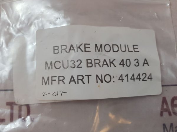 MCU32-BRAK-40-3-A BRAKE MODULE 94V-0