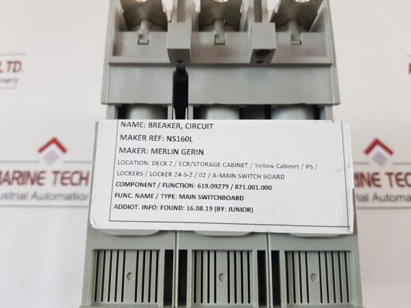 MERLIN GERIN SCHNEIDER ELECTRIC NS160L CIRCUIT BREAKER