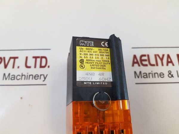 MTE 4N8 4R RELAY 250V, 60HZ