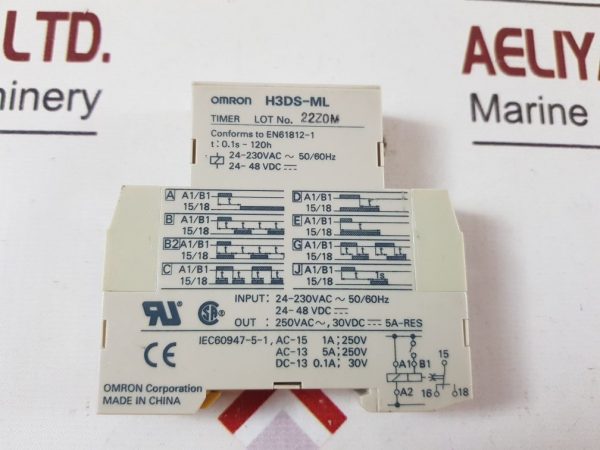 OMRON H3DS-ML TIME DELAY RELAY 0.1S-120H