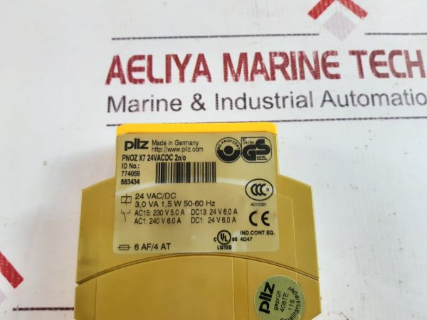 PILZ PNOZ X7 24VACDC 2N/O SAFETY RELAY