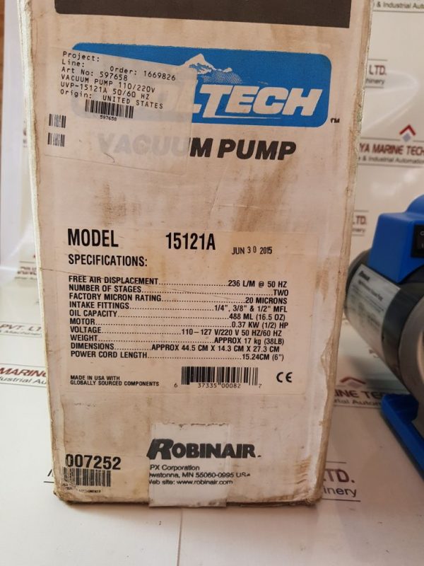 ROBINAIR 15121A VACUUM PUMP 110/220V