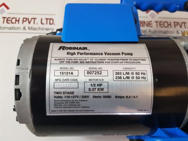 ROBINAIR 15121A VACUUM PUMP 110/220V