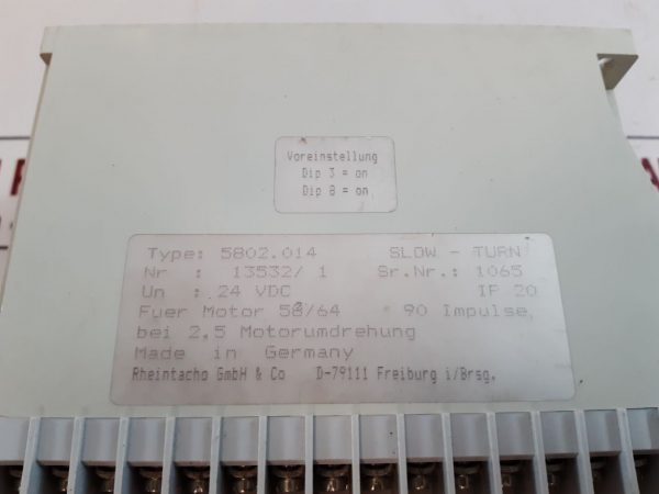 RHEIN TACHO 5802.014 SLOW TURN CONTROLLER IP 20