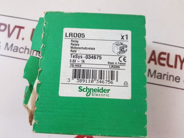 SCHNEIDER ELECTRIC TELEMECANIQUE LRD05 THERMAL OVERLOAD RELAY