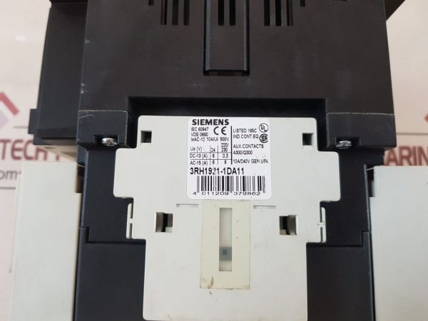 SIEMENS SIRIUS 3RT1054-1AP36 MOTOR CONTACTOR 600V AC