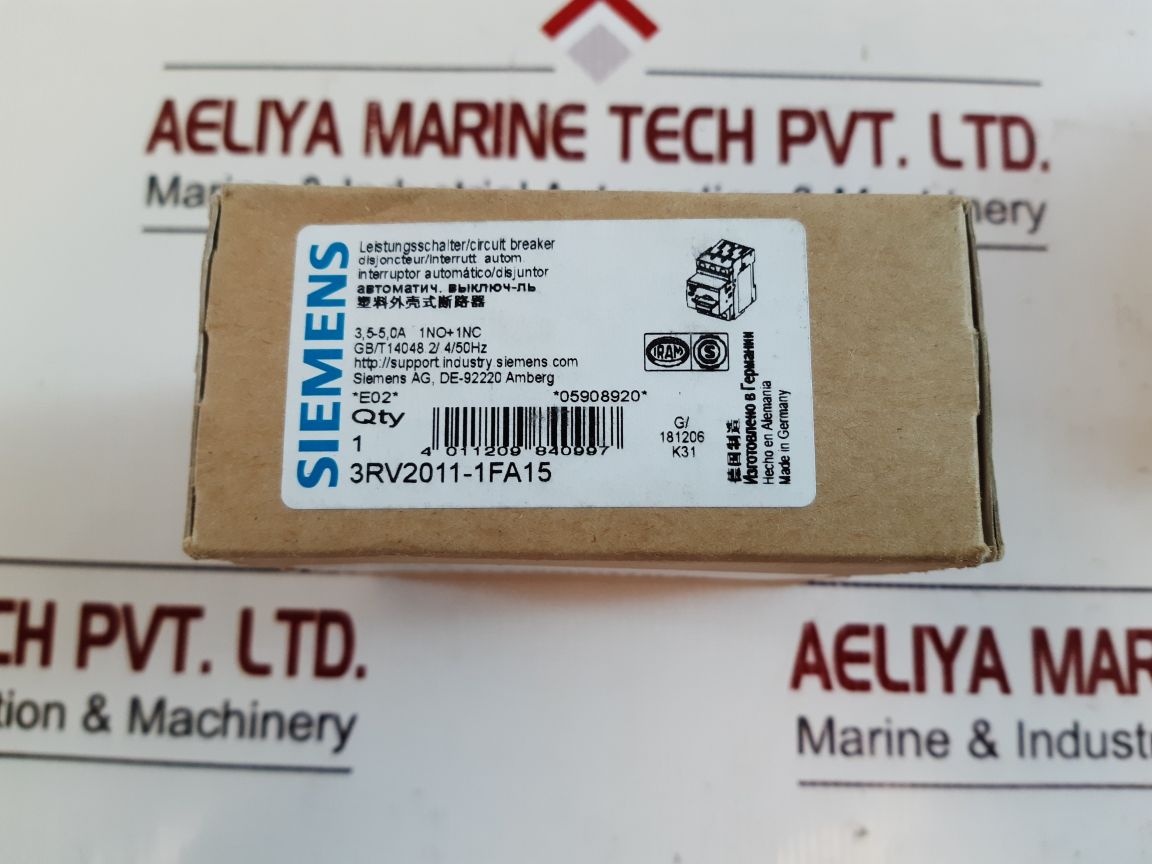 SIEMENS SIRIUS 3RV2011-1FA15 MOTOR STARTER PROTECTOR